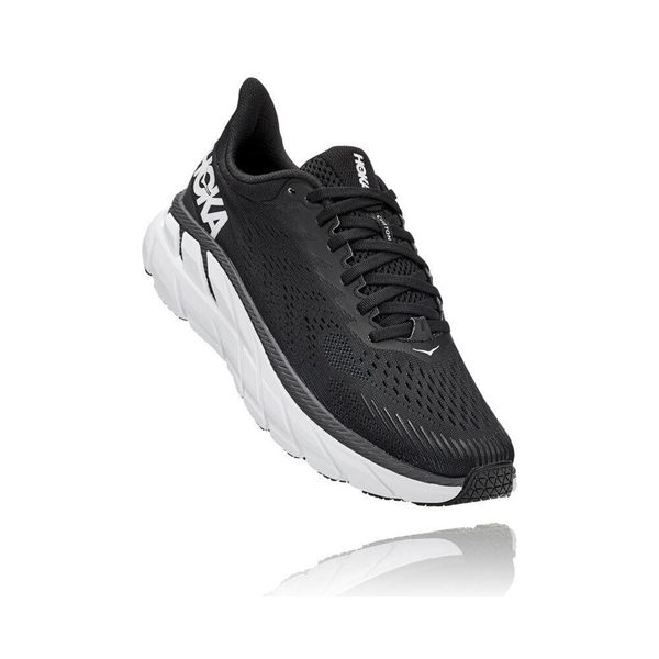 Hoka Clifton 7 Gåsko Dame Svarte Hvite | 827309-UDC