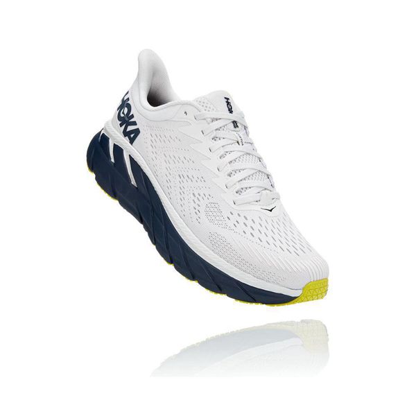 Hoka Clifton 7 Joggesko Herre Hvite Marineblå | 506397-WCD