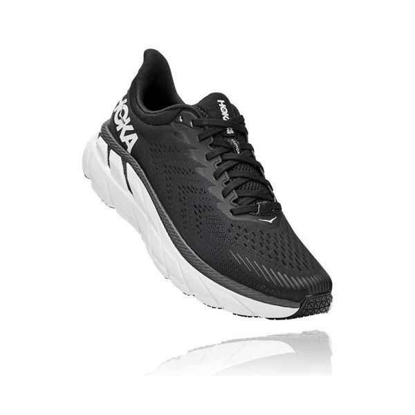 Hoka Clifton 7 Løpesko Herre Svarte Hvite | 510839-IHY