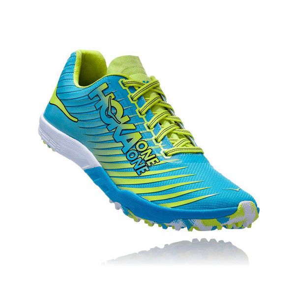 Hoka EVO XC Piggsko Dame Blå Gul | 651928-JTO