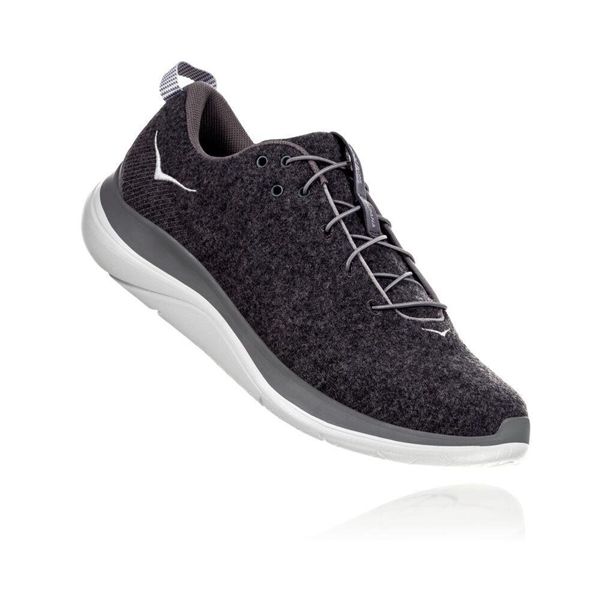 Hoka Hupana Flow Wool Gåsko Herre Mørke Grå | 031654-QOY