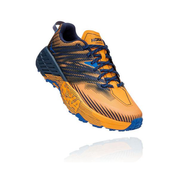 Hoka Speedgoat 4 Løpesko Herre Gul Svarte | 432617-LCM