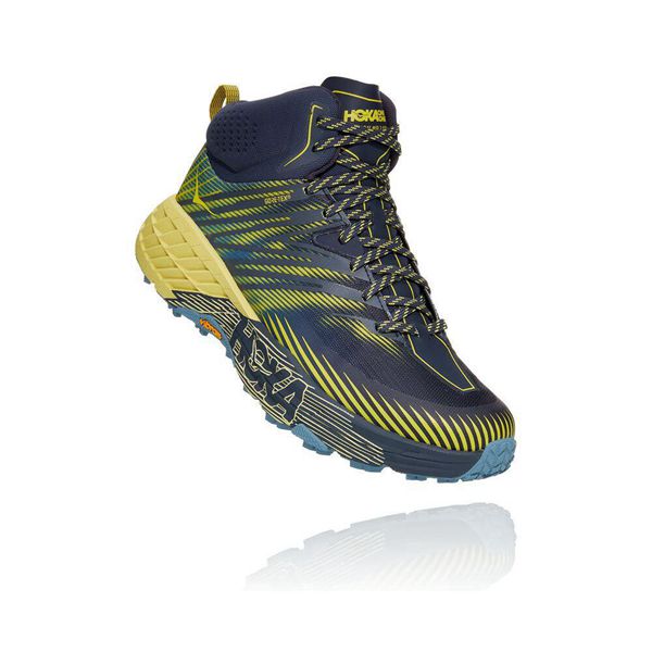 Hoka Speedgoat Mid 2 GTX Joggesko Herre Marineblå Gul | 574018-CHT