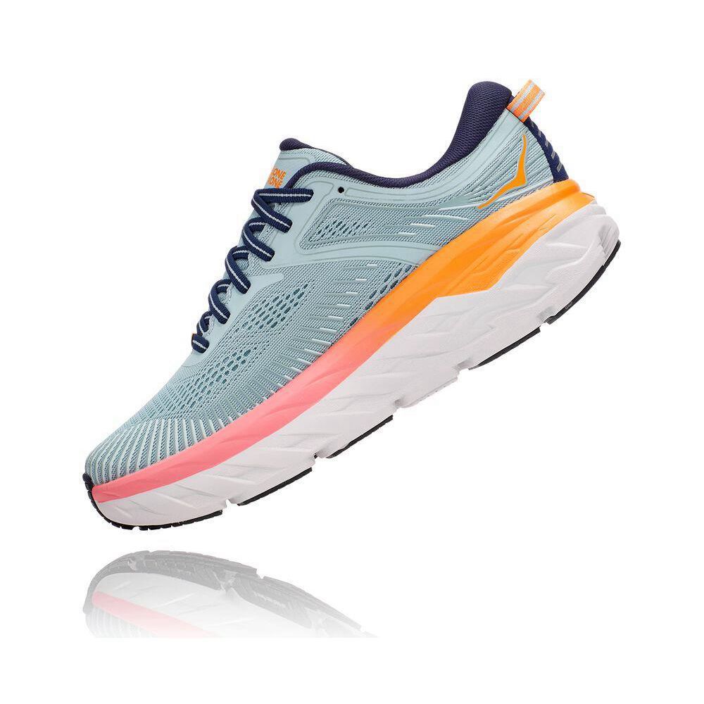 Hoka Bondi 7 Gåsko Dame Blå Oransje | 345092-FVS