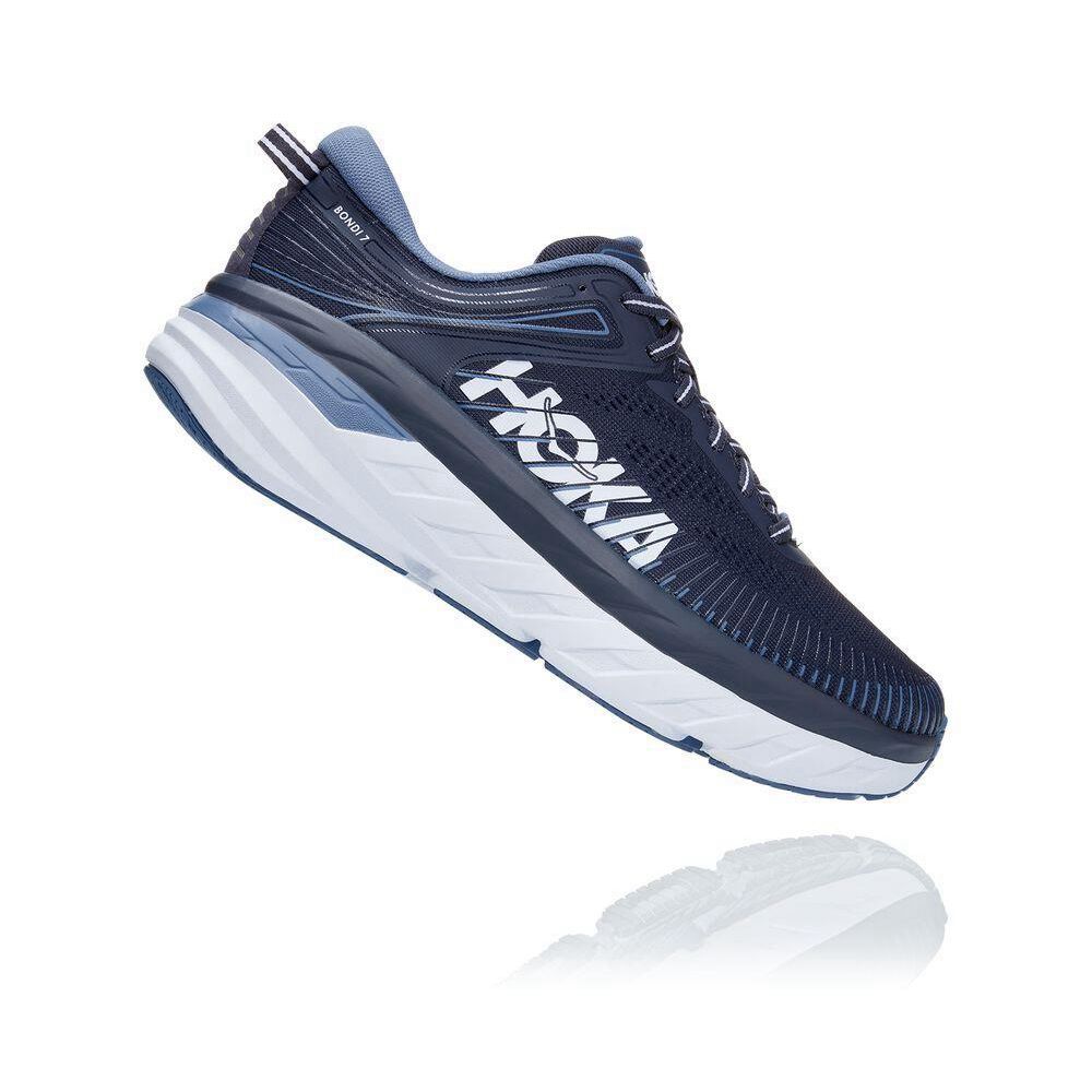 Hoka Bondi 7 Gåsko Herre Marineblå | 390164-XFA