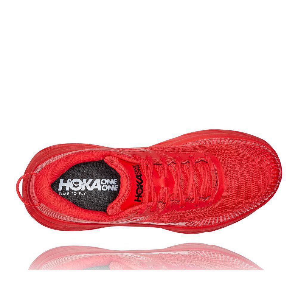 Hoka Bondi 7 Gåsko Herre Rød | 287410-JKE