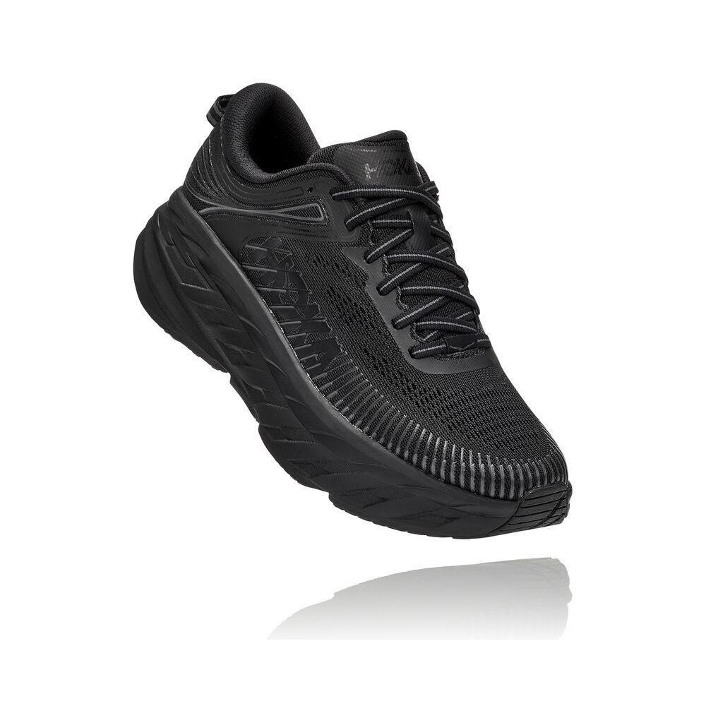 Hoka Bondi 7 Joggesko Dame Svarte | 654230-KFD