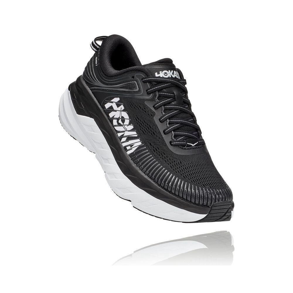 Hoka Bondi 7 Joggesko Dame Svarte Hvite | 950341-UPS