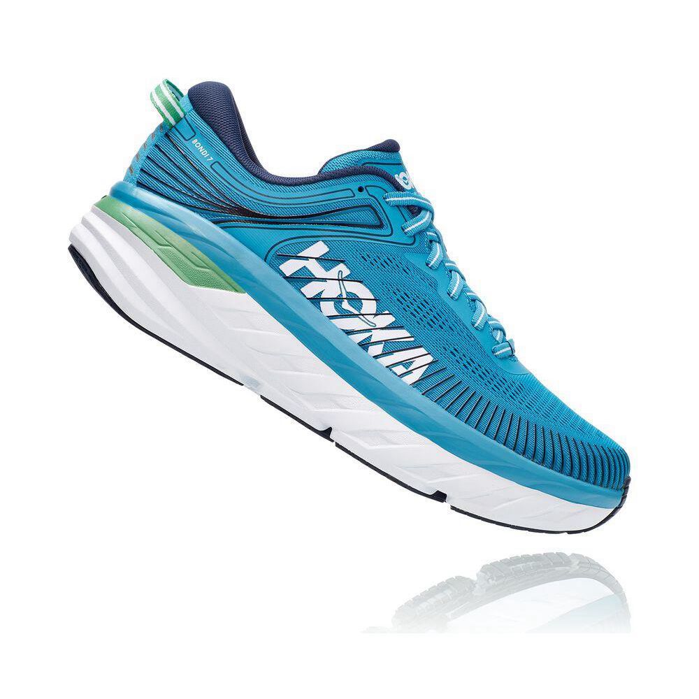 Hoka Bondi 7 Joggesko Herre Blå | 987405-AXR