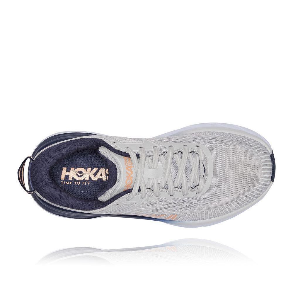 Hoka Bondi 7 Løpesko Dame Grå | 782953-EIW