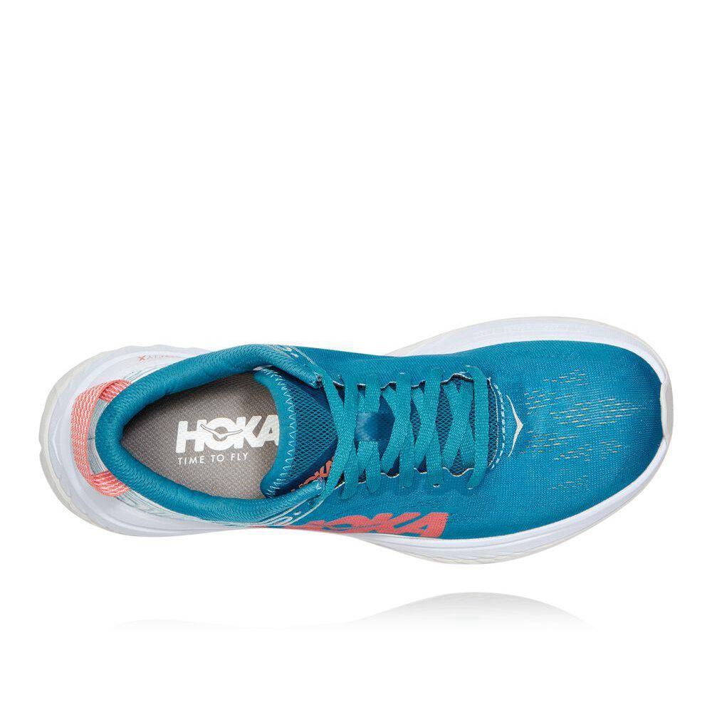 Hoka Carbon X Joggesko Dame Blå Hvite | 286375-ZFU