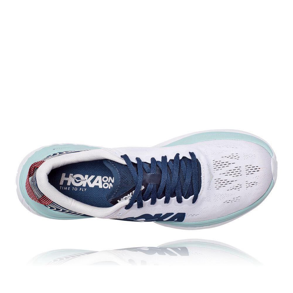 Hoka Carbon X Joggesko Herre Hvite Blå | 278051-ZHM