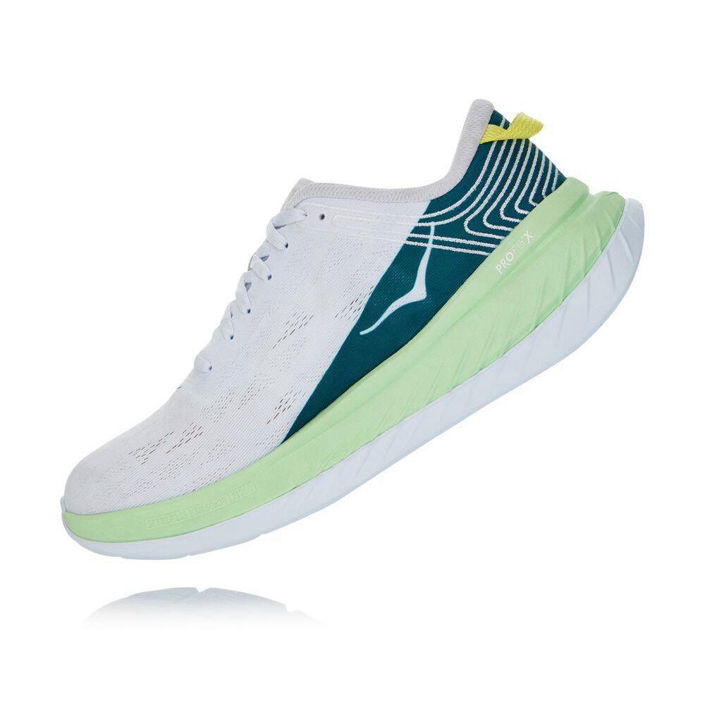 Hoka Carbon X Joggesko Herre Hvite Grønn | 702391-CFG