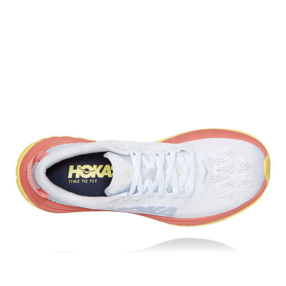 Hoka Carbon X Løpesko Vei Dame Hvite Rosa | 958164-AOJ