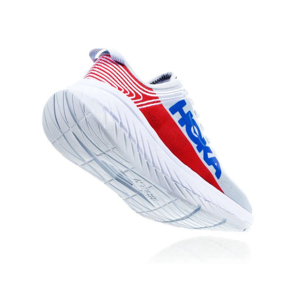 Hoka Carbon X Løpesko Vei Dame Hvite Rød | 510748-RAN