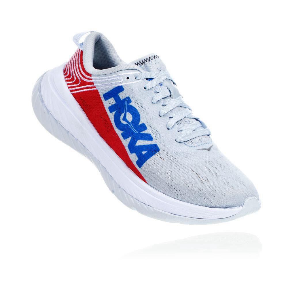 Hoka Carbon X Løpesko Vei Dame Hvite Rød | 510748-RAN