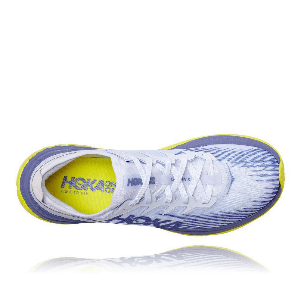 Hoka Carbon X-SPE Joggesko Dame Hvite Blå | 713890-SHY