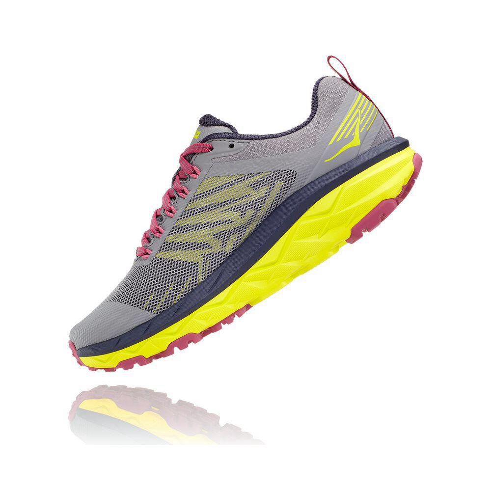 Hoka Challenger ATR 5 Trail Løpesko Dame Grå Gul | 751849-XFL