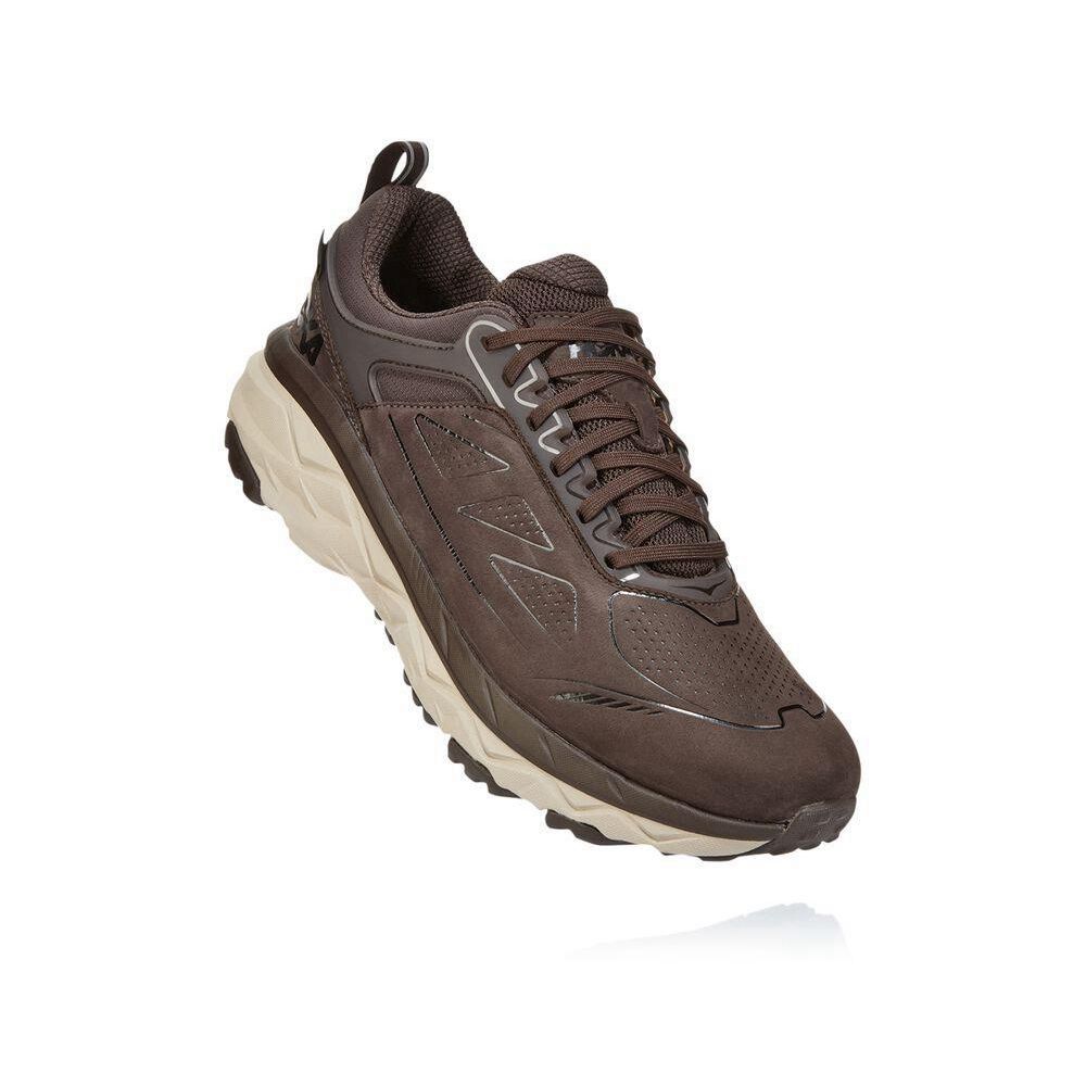 Hoka Challenger Low GORE-TEX Fjellsko Herre Brune Hvite | 815476-DQE