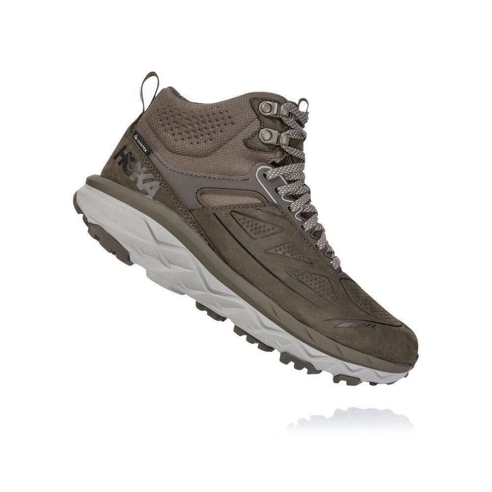 Hoka Challenger Mid GTX Fjellstøvler Dame Brune | 753810-QRG