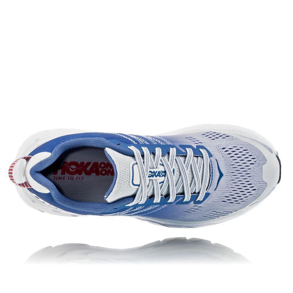 Hoka Clifton 6 Joggesko Dame Blå Rød | 679340-XMQ