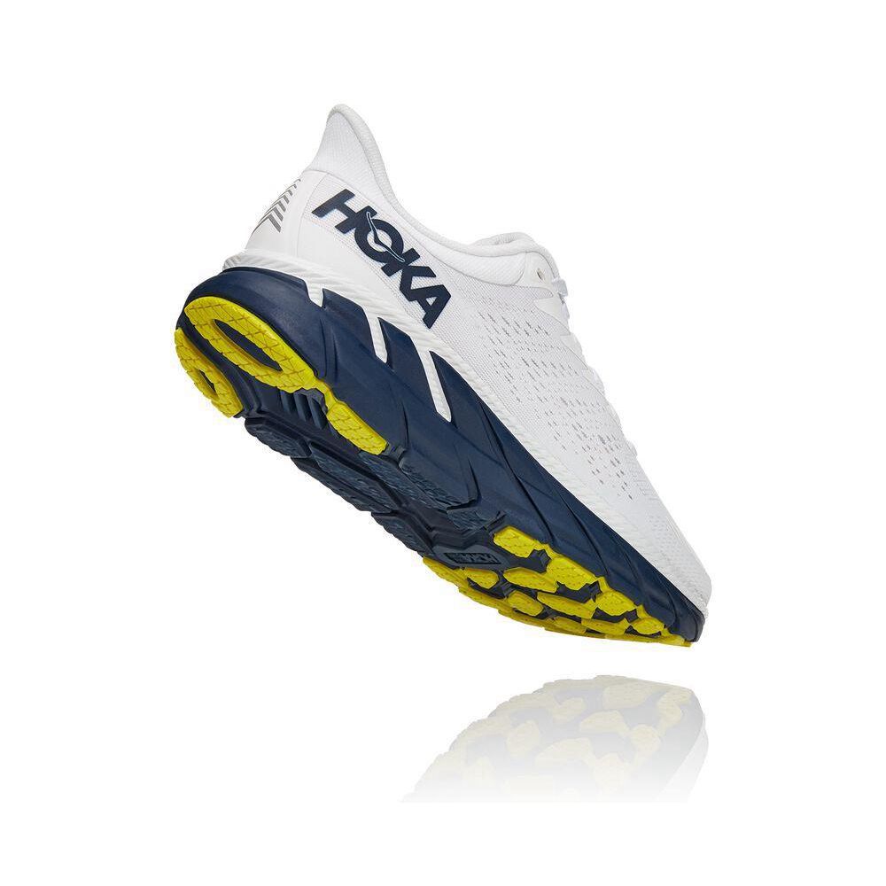 Hoka Clifton 7 Gåsko Dame Hvite Marineblå | 918743-FXA