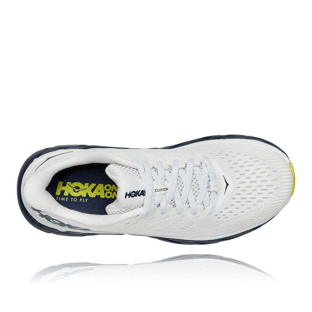 Hoka Clifton 7 Gåsko Dame Hvite Marineblå | 918743-FXA