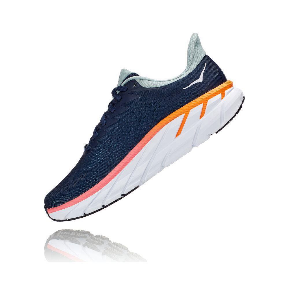 Hoka Clifton 7 Gåsko Dame Marineblå | 617234-KTU