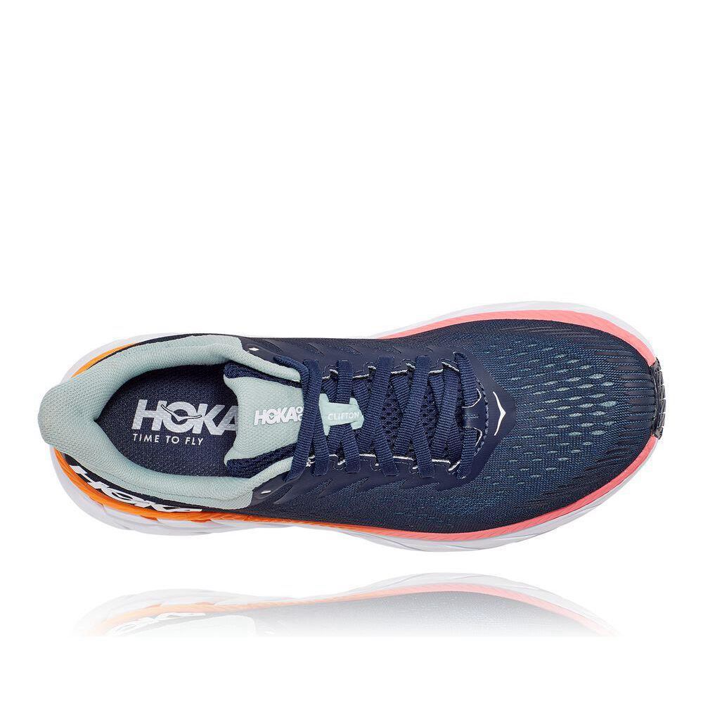 Hoka Clifton 7 Gåsko Dame Marineblå | 617234-KTU