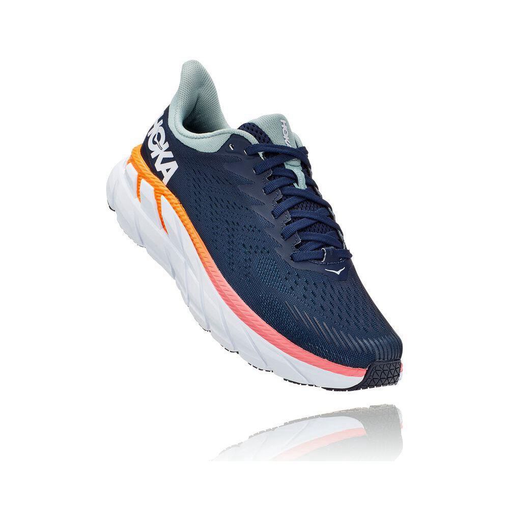 Hoka Clifton 7 Gåsko Dame Marineblå | 617234-KTU