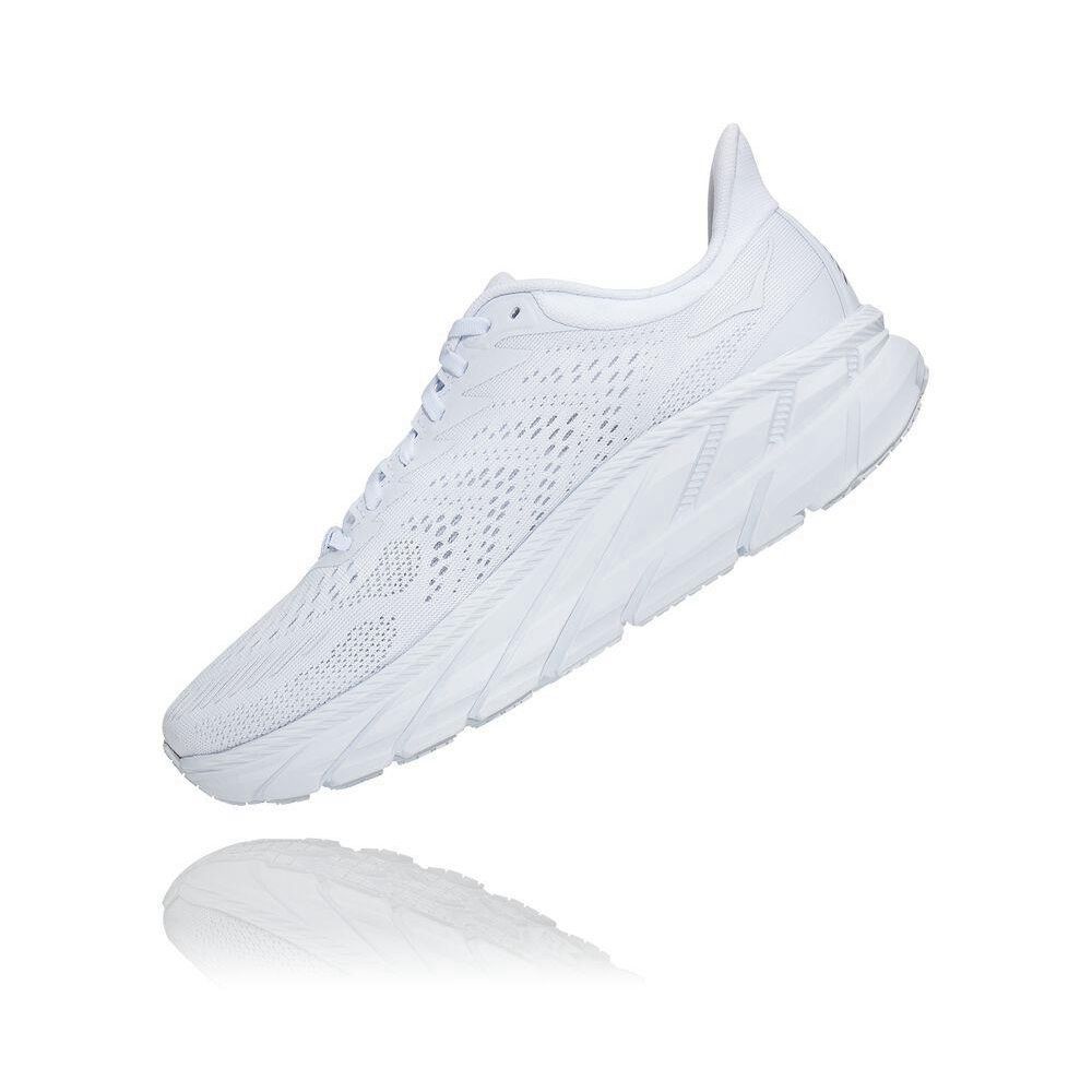 Hoka Clifton 7 Gåsko Herre Hvite | 379816-ZVL