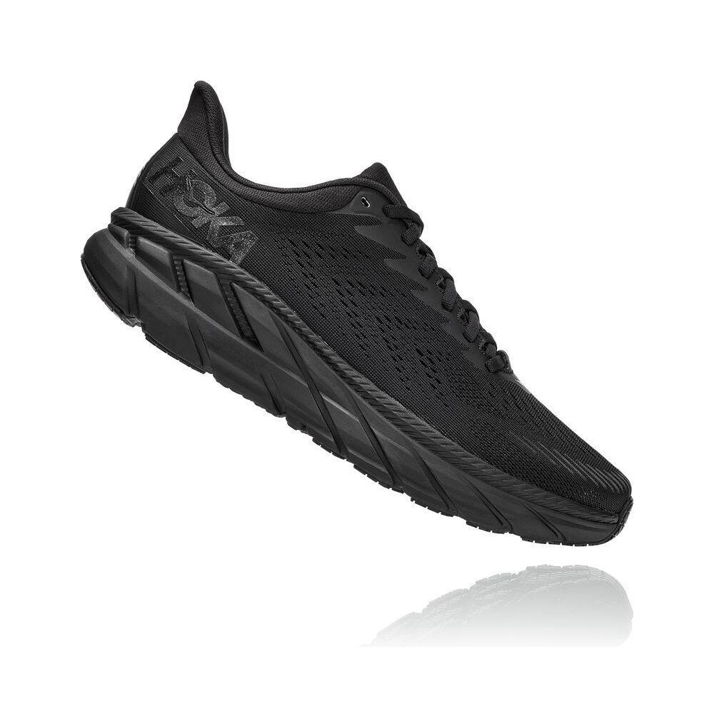 Hoka Clifton 7 Gåsko Herre Svarte | 281593-ZJY