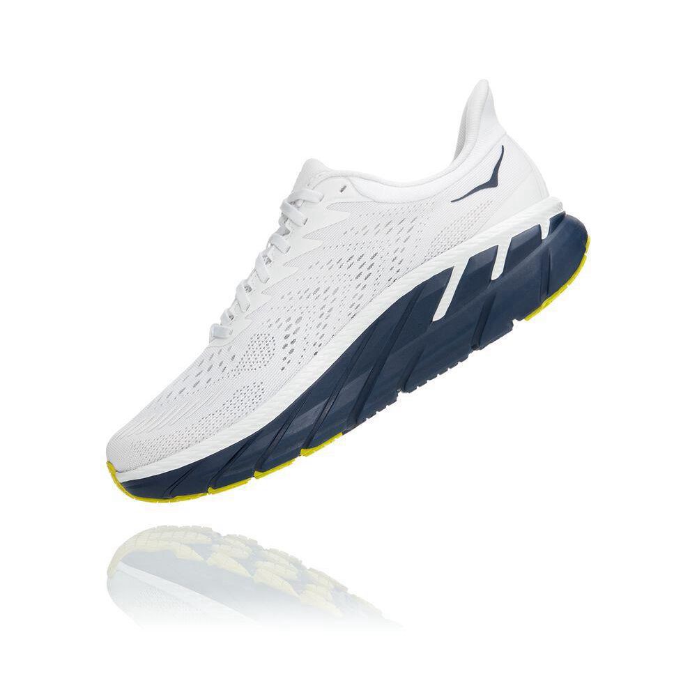 Hoka Clifton 7 Joggesko Herre Hvite Marineblå | 506397-WCD