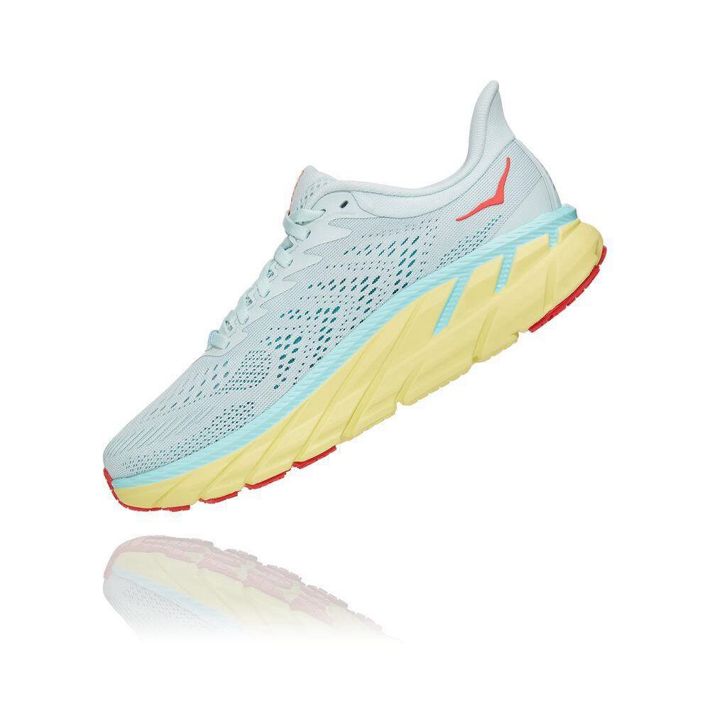 Hoka Clifton 7 Løpesko Dame Hvite Gul | 915728-XKJ