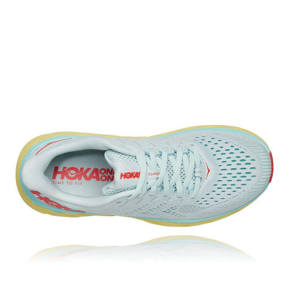 Hoka Clifton 7 Løpesko Dame Hvite Gul | 915728-XKJ