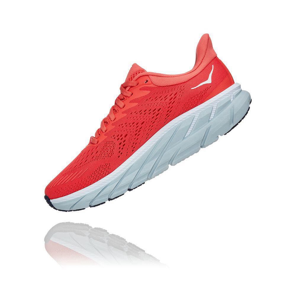 Hoka Clifton 7 Løpesko Dame Rød | 085431-BEO