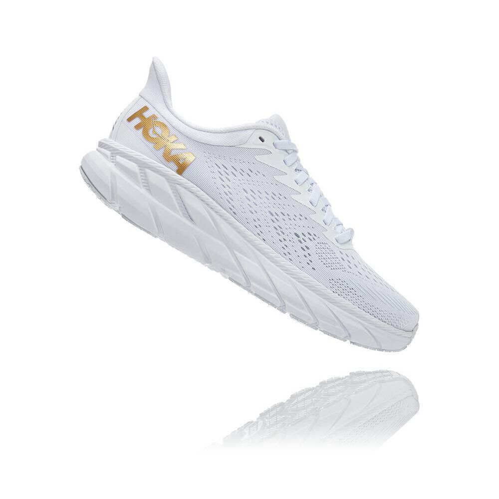 Hoka Clifton 7 Løpesko Herre Hvite Gull | 802763-WPI