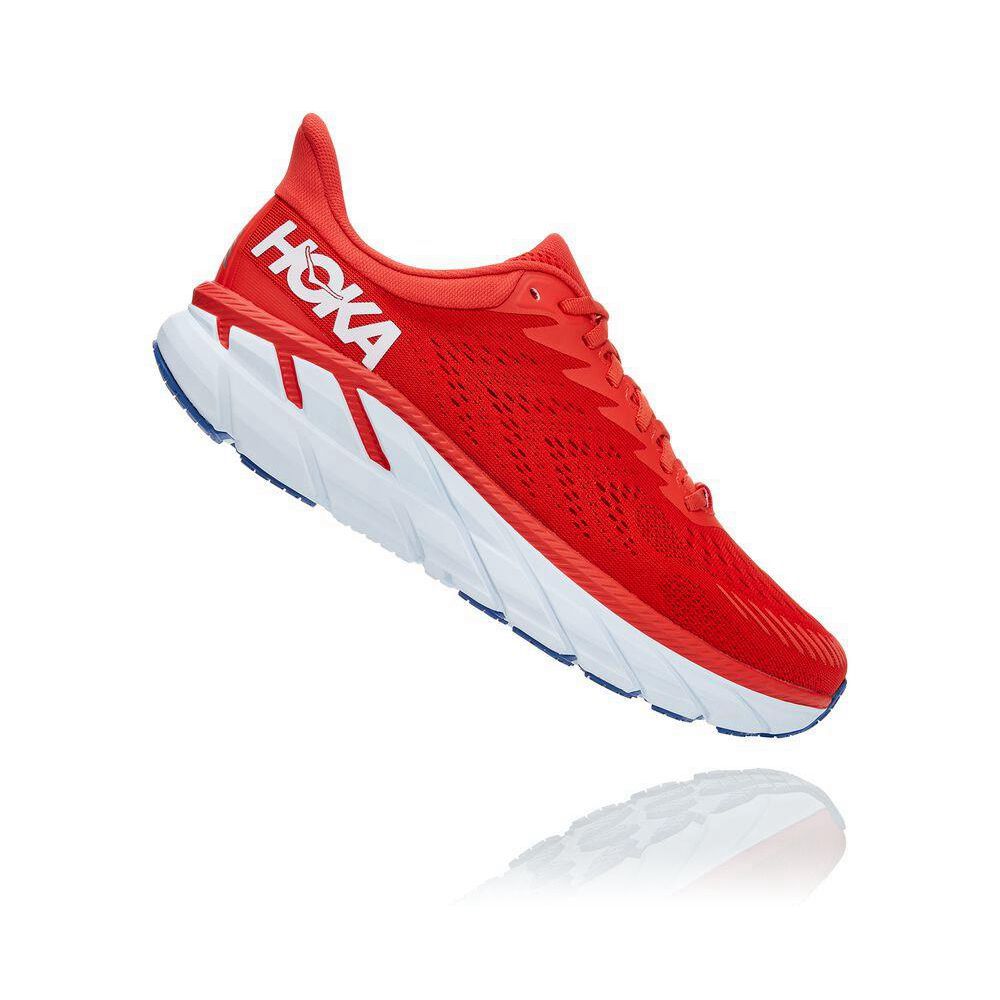 Hoka Clifton 7 Løpesko Herre Rød | 468192-EZR