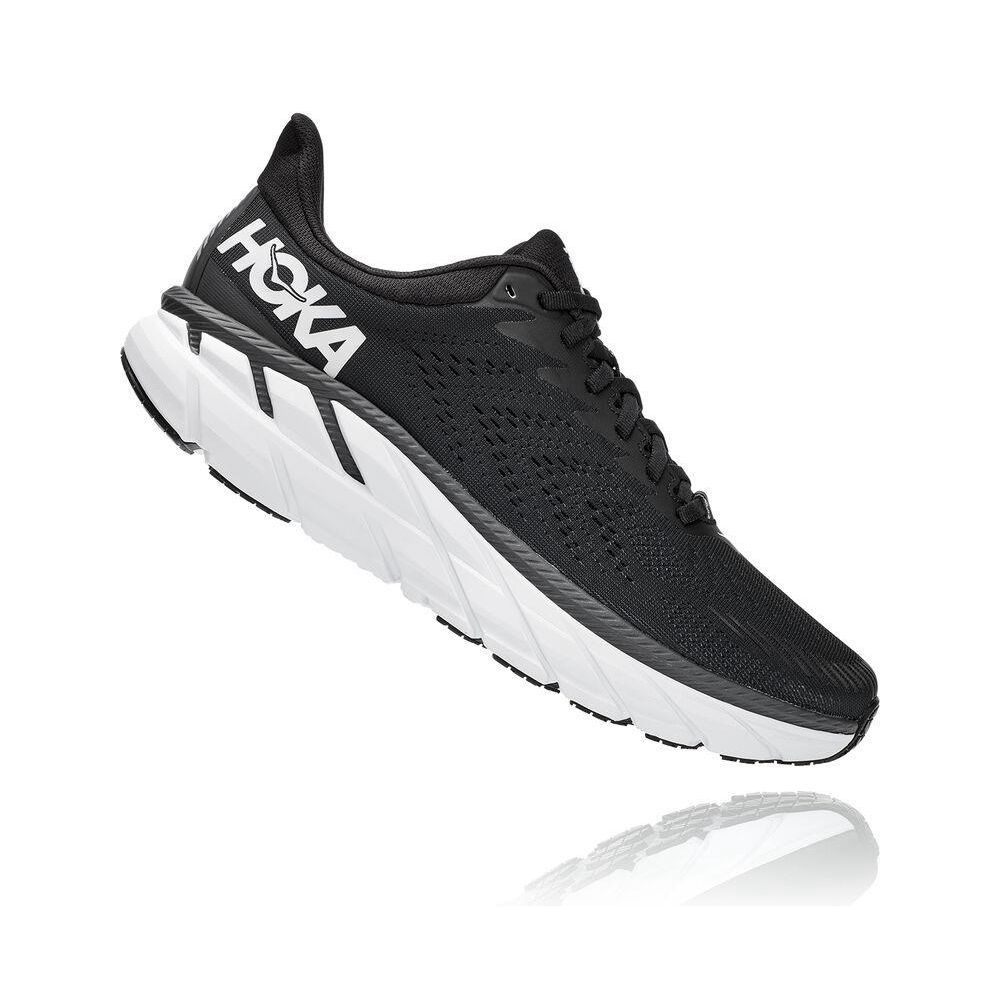 Hoka Clifton 7 Løpesko Herre Svarte Hvite | 510839-IHY