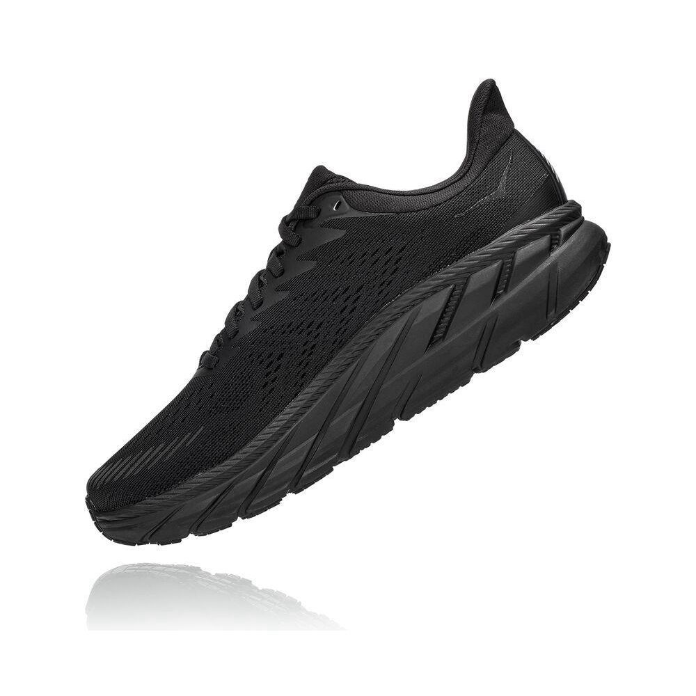 Hoka Clifton 7 Løpesko Vei Herre Svarte | 130842-SZI