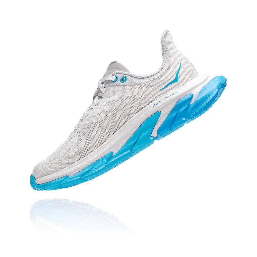 Hoka Clifton Edge Joggesko Dame Hvite Blå | 017684-UPO