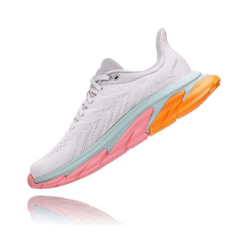 Hoka Clifton Edge Joggesko Dame Hvite Rosa | 947632-PSY