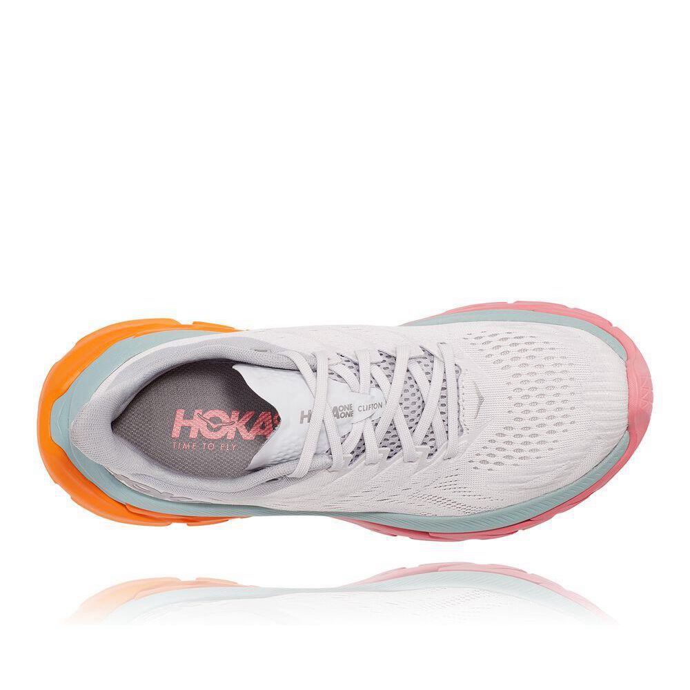 Hoka Clifton Edge Joggesko Dame Hvite Rosa | 947632-PSY