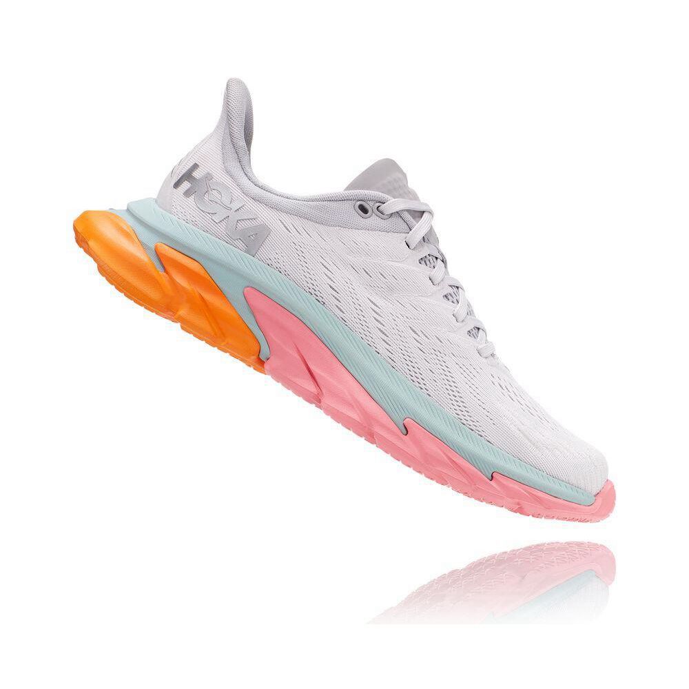 Hoka Clifton Edge Løpesko Vei Dame Hvite Rosa | 902634-BXK