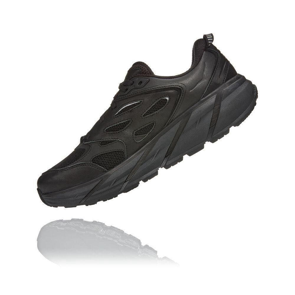 Hoka Clifton L Gåsko Dame Svarte | 497506-XQR