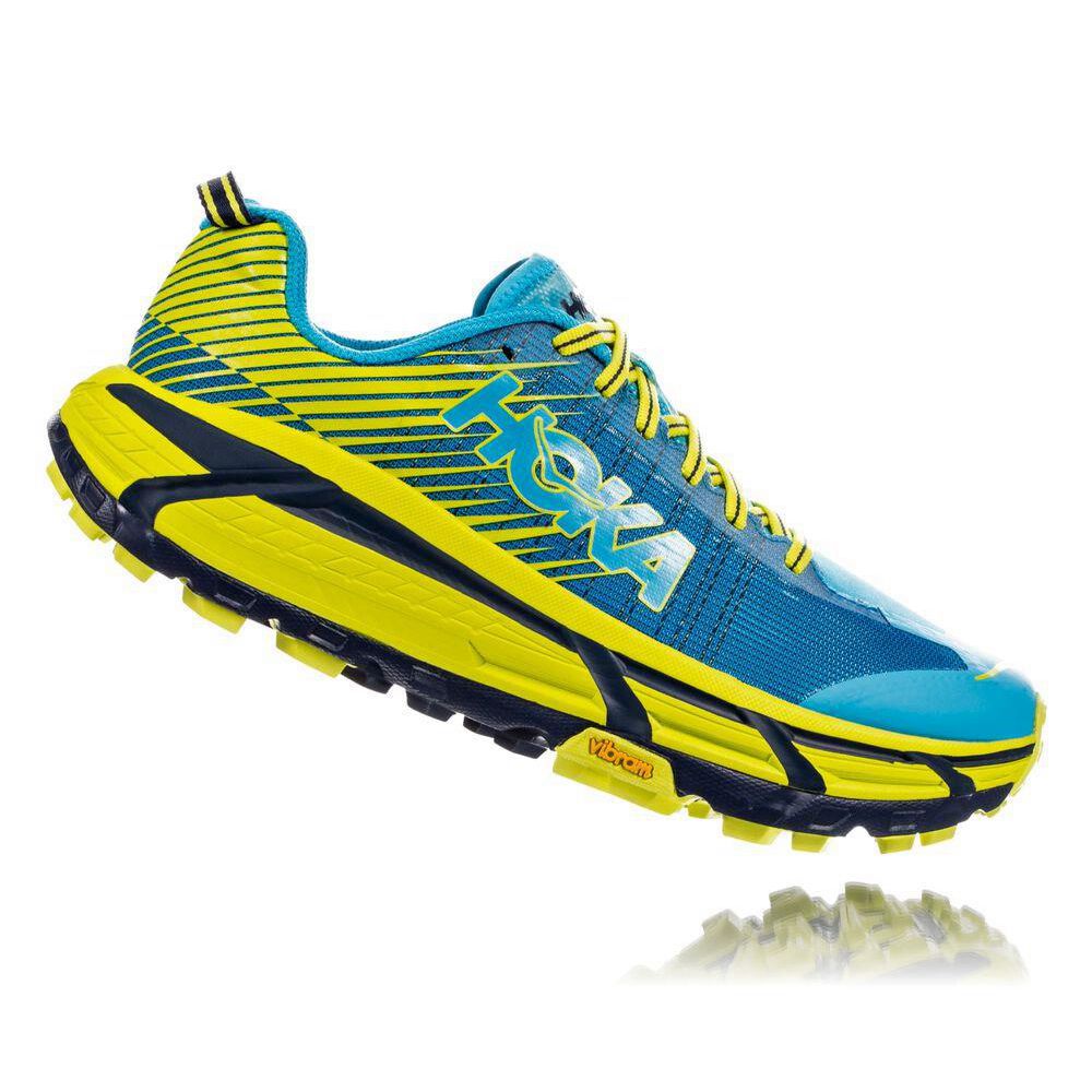 Hoka EVO Mafate 2 Trail Løpesko Herre Blå Gul | 046317-PGV