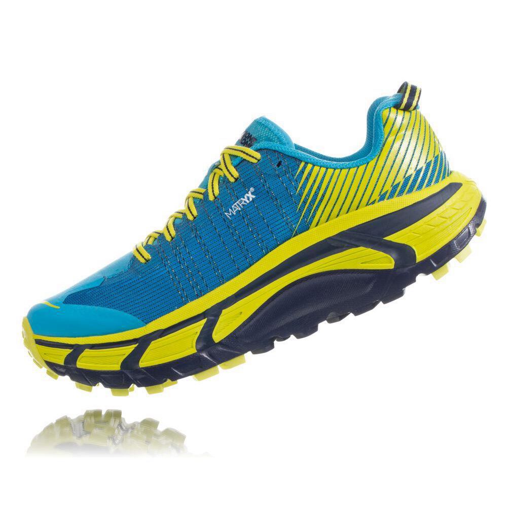 Hoka EVO Mafate 2 Trail Løpesko Herre Blå Gul | 046317-PGV