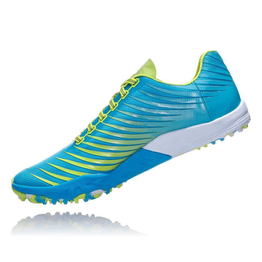 Hoka EVO XC Piggsko Dame Blå Gul | 651928-JTO