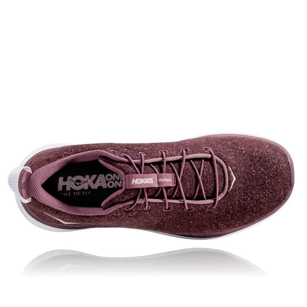 Hoka Hupana Flow Wool Gåsko Dame Burgunder | 392165-UZY