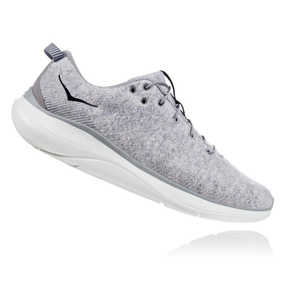 Hoka Hupana Flow Wool Gåsko Herre Grå | 259463-WCN